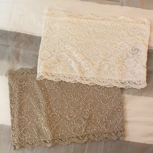 2 lace bandeau bras